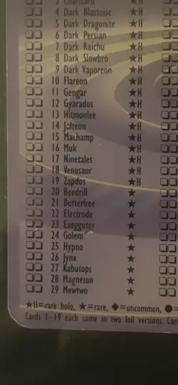 Dark Raichu - / (Box Topper) S3/S4 Jumbo Cards Reverse Holo - Image 4