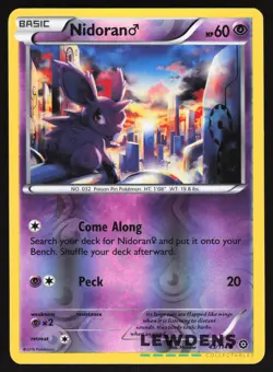 Nidoran M - 43/114 - Common Reverse Holo - Steam Siege - Pokemon Card - Image 1