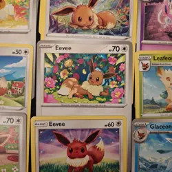 16 Eevee + Evolve Cards Lot Pokemon TCG mix Glaceon Leafeon Jolteon Espeon - Image 3