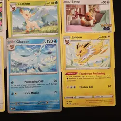 16 Eevee + Evolve Cards Lot Pokemon TCG mix Glaceon Leafeon Jolteon Espeon - Image 4