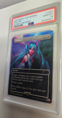 MTG Magic the Gathering - Hatsune Miku Secret Lair Drop R 1587 Shelter - PSA 10 - Image 2