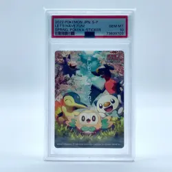 PSA 10 Pokemon Let's Have Fun Spring Pokeka Sticker Promo S-P 2022 Japanese - Image 1