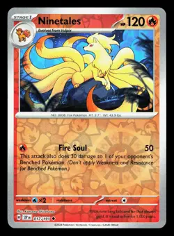 Ninetales 017/191 Surging Sparks NM Reverse Holo Pokemon Card TCG - Image 1
