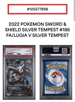Pokemon Silver Tempest Lugia V Alt Art 186/195 - PSA 10 Gem Mint (No Reserve) - Image 3