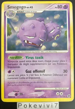 Carte Pokemon SMOGOGO 31/106 Rare Diamant et Perle D&P FR OCCASION - Image 1