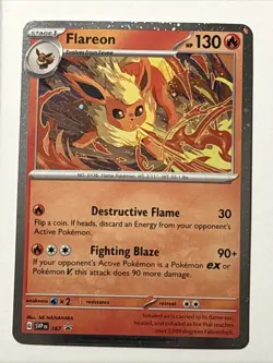 Flareon 167 Cosmos Holo Swirl Black Star Promo Prismatic Evolutions Pokemon TCG - Image 1