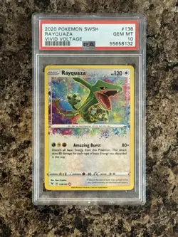 PSA 10 Amazing Rare Rayquaza Vivid Voltage Pokemon TCG - Image 1