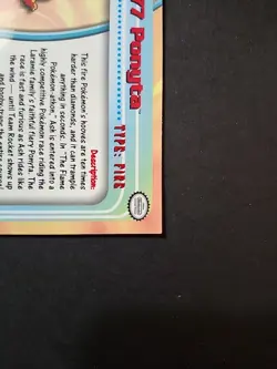 2000 TOPPS CHROME Pokemon Rare Foil #77 PONYTA TV Animation Edition - Image 3