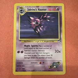 Pokemon Gym Heroes Sabrina's Haunter 58/132 (LP) - Image 1