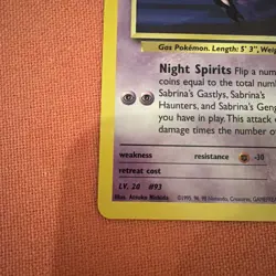 Pokemon Gym Heroes Sabrina's Haunter 58/132 (LP) - Image 5