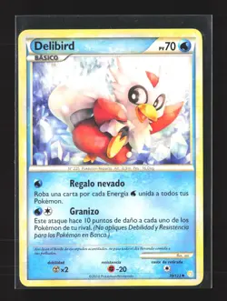 Pokemon HeartGold SoulSilver #39/123 SPANISH Delibird - Image 1