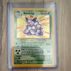 Pokemon TCG Nidoking Base Set Holo Rare 11/102 English 90HP 1999-2000 Wizards - Image 1