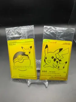 Pokemon Celebrations Pikachu V & Pokeball Gold Promo SWSH145 SWSH146 SEALED WC - Image 1
