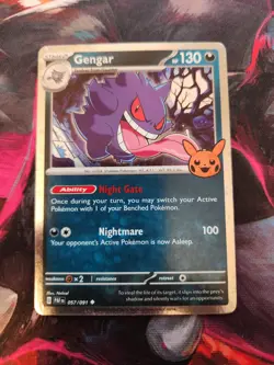 Pokemon TCG Gengar Cosmos Holo Card 2024 Trick or Trade, #057/091 - Image 1