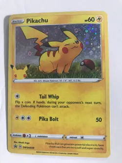 Pikachu SWSH039 Sword & Shield Promo Card Holo plus bonus rare holo - Image 1