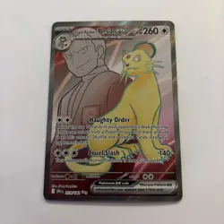 Team Rockets Persian EX 219/182 Destined Rivals Full Art Pokemon TCG Card NM - Image 1