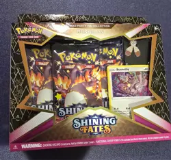 Pokemon TCG Shining Fates Mad Party Pin Collections Box Bunnelby Factory Sealed - Image 1