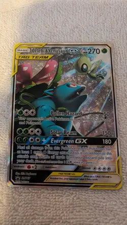 Pokemon TCG Celebi & Venusaur GX Tag Team SM167 Black Star Promo, Sun & Moon - Image 4