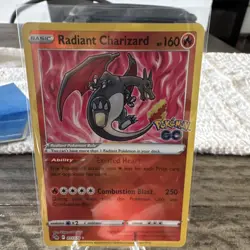Pokemon Radiant Charizard 011/078 Holo Radiant Rare Pokemon GO English TCG Card - Image 1
