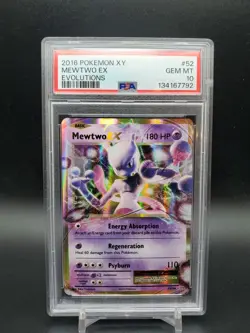 2016 Mewtwo 52/108 Evolutions PSA 10 Pokemon TCG - Image 1