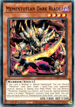 Mementotlan Dark Blade - VASM-EN004 - Super Rare - 1st Edition - Yugioh - Image 1