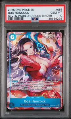 2025 One Piece Promo Seven Warlords of Sea Boa Hancock #OP07-051 PSA 10 - Image 1