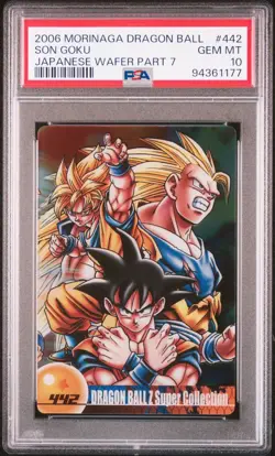 PSA 10 Morinaga Dragon Ball Japanese Wafer Card Collection Super Saiyan Son Goku - Image 1
