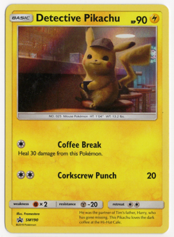 Detective Pikachu Promo SM190 Pokemon Card - Image 1