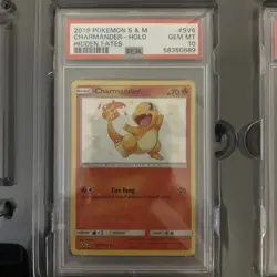 PSA 10 Charmander SV6/SV94 Hidden Fates Baby Shiny Holo Graded Pokemon Card - Image 1