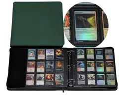 Vibrant Green 12-Pocket Card Binder - Holds 1920 Trading Cards - Archival Album - Image 1