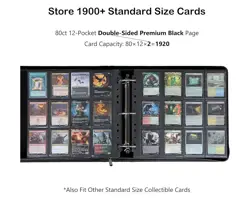 Vibrant Green 12-Pocket Card Binder - Holds 1920 Trading Cards - Archival Album - Image 3