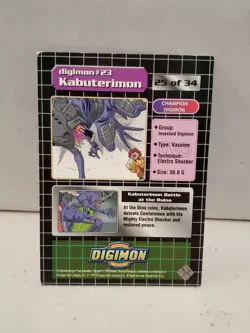 Kabuterimon DP 300 Digimon Trading Card Game, TCG, Rare, HOLO - Image 2