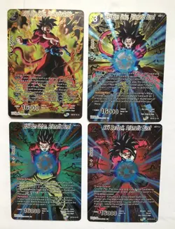 Lot of 4 NM 2021 Spec Anniversary Set Foil card Dragon Ball Super card game ccg - Image 1