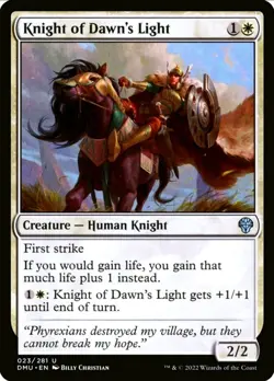 X 1 Knight of Dawn's Light NM-M Dominaria United 023 MTG Magic The Gathering - Image 1