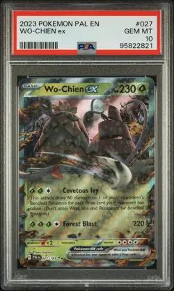 2023 POKEMON PALDEA EVOLVED PAL EN #027 WO-CHIEN ex - PSA 10 POP 22 - Image 1