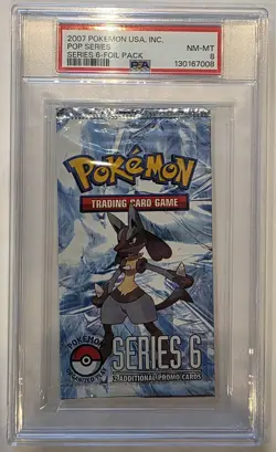 2007 Pokemon Pop Series 6 Foil Sealed Booster Pack Graded PSA 8 - Image 1