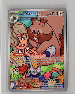 Arven's Greedent 205/182 Illustration Rare Holo Pokemon TCG Destined Rivals NM - Image 1