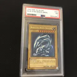 2002 Yu-Gi-Oh! SDK-001 Blue-Eyes White Dragon-PSA 7 NEAR MINT - Image 1