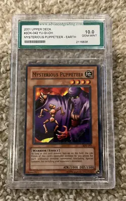 2001 Upper Deck Yu-Gi-Oh! MYSTERIOUS PUPPETEER - EARTH #SDK-043 GEM MINT 10 - Image 1
