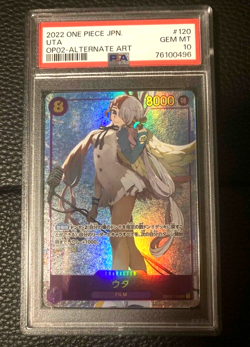 ONE PIECE Card Game PSA 10 Uta OP02-120 Paramount War Secret Alt Art Japan F/S - Image 1