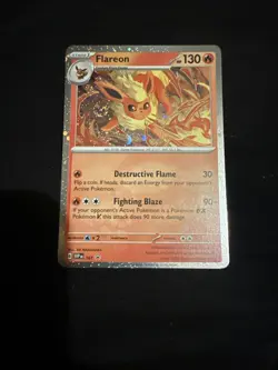 Pokemon TCG Flareon 167 Cosmos Holo Black Star Promo Prismatic Evolutions swirl - Image 1