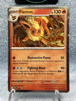 Flareon 167 Cosmos Holo Swirl Black Star Promo Prismatic Evolutions Pokemon TCG - Image 2