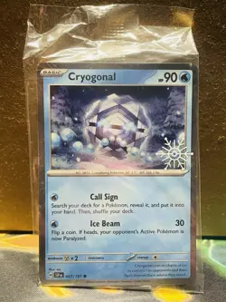SEALED Cryogonal 047/191 Holiday Calendar Snowflake Stamp Cosmos Holo Pokemon - Image 1