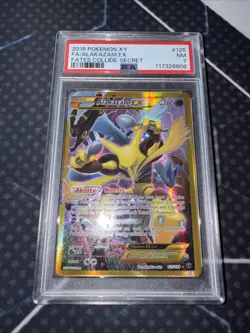 2016 POKEMON XY FATES COLLIDE SECRET #125 FULL ART/ALAKAZAM EX PSA 7 - Image 2