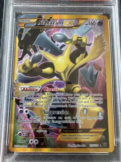 2016 POKEMON XY FATES COLLIDE SECRET #125 FULL ART/ALAKAZAM EX PSA 7 - Image 3