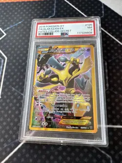 2016 POKEMON XY FATES COLLIDE SECRET #125 FULL ART/ALAKAZAM EX PSA 7 - Image 5