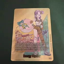 Dragon Ball Super Card Game SB02 Energy Marker E-73* Gold Bulma/Kid Goku - Image 3