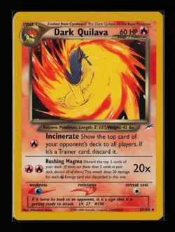 Dark Quilava 09/105 Uncommon Non Holo Neo Destiny Pokemon Card - Image 1