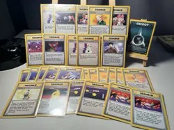 Pokemon WOTC Trainer Bundle + 1st Edition Darkness Energy LP+ All Vintage Cards - Image 1