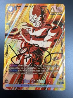 Dragon Ball Super Card Game Fusion Tien Shinhan FB06-032 John Burgmeier Auto - Image 1